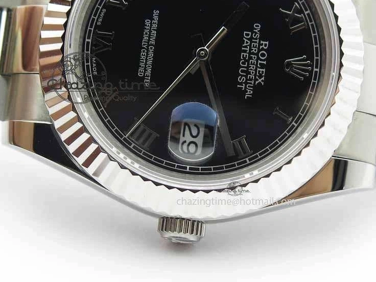 SS Maker Dial Roman On 41mm Edition SS Markers Black SA3136 BP II DateJust Bracelet Best 0327